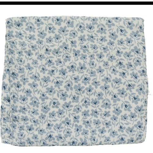 Blue Blossom Muslin Burp Cloth