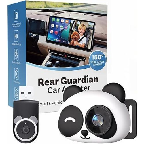 Wireless CarPlay Baby Car Camera with Night Vision, Split Screen, 1080P HD
