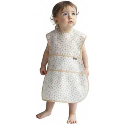 Plie Full Coverage Waterproof Feeding Bib for Toddlers – Extra Long Apron Bib for Mealtime, Self-Feeding, High Chairn