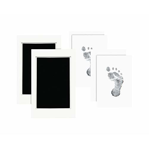 Pearhead Newborn Baby Handprint or Footprint Clean-Touch Ink Pad Kit, Baby Print Imprint Maker, Newborn Keepsake, Black, Set of 2