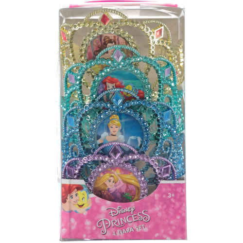 Princess Tiaras, 4 Pack, Multicolored, Disney