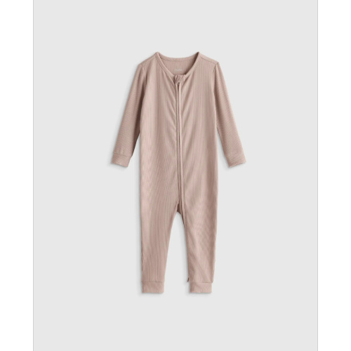 Quince Softest Rib One Piece - Mushroom 0-3M