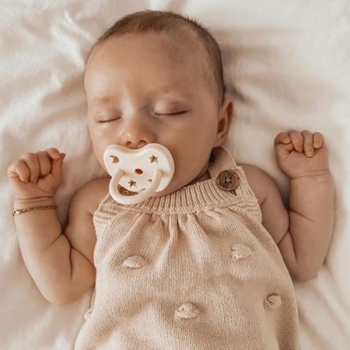 Pacifier Newborn 0+ Months - Round | White