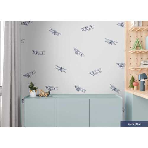 Airplane Wall Decals / Vintage Planes/ Boys Room / Plane Stickers / Nursery Decor
