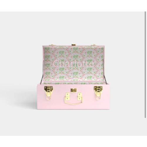 Mini Trunk - Pink - Palm Beach Paradise / Embroidery