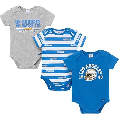 Gerber NFL baby-boys Nfl 3-pack Onesie Bodysuit