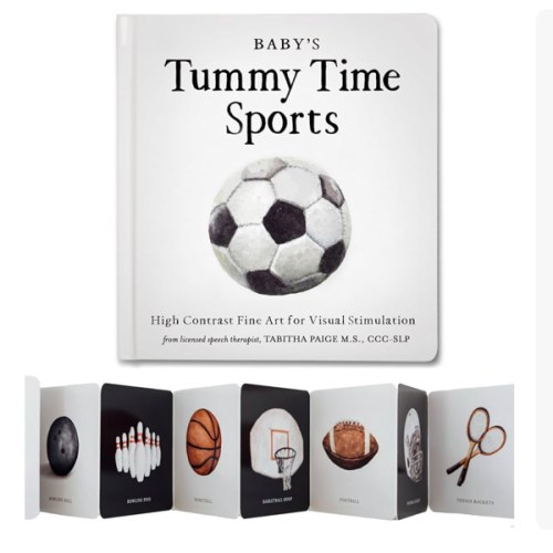 Baby's Tummy Time Sports: High-Contrast Fine Art for Visual Stimulation (Tabitha Paige Children's Book Series)