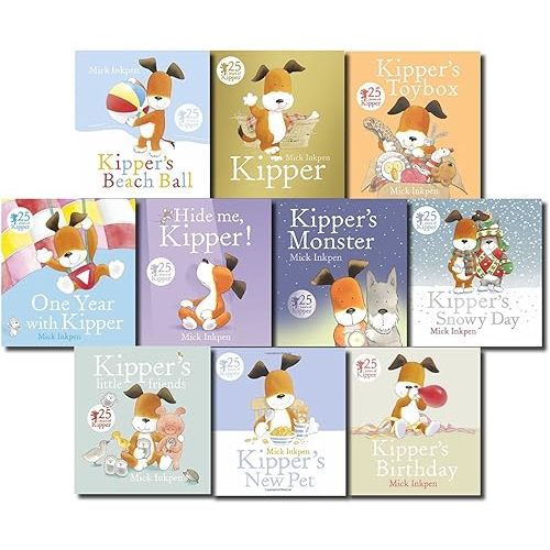 Kipper Collection 10 Books Set in a Bag Children Gift Pack (Kippers Birthday, Kippers Beach Ball, Hide Me Kipper, Kipper's New Pet, One Year With Kipper, Toy Box, Snowy Day, Little Friends, Monster) Unknown Binding – January 1, 2016