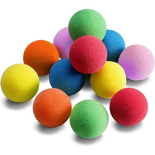 12 Pieces Soft Foam Balls Lightweight Mini Play Balls for Safe Indoor Toys Fun Vibrant Assorted Colors Orbs Unique Birthday Party Favors for Boys and Girls
