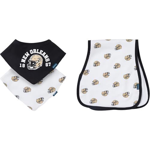 Gerber unisex-baby Nfl Team Bandana Bibs and Burp Cloth Set