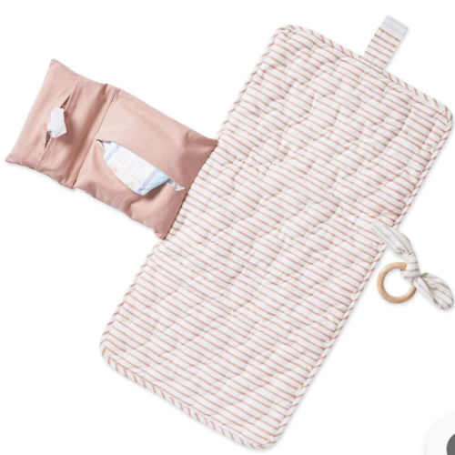 Striped On the Go Portable Changing Pad