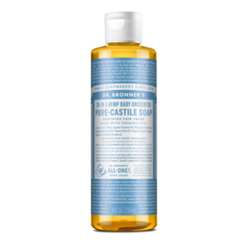 DR. BRONNER'S Baby Unscented Pure-Castile Liquid Soap 237mL