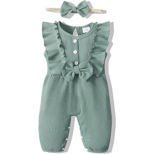 Mioglrie Newborn Baby Girl Clothes One Piece Jumpsuits Clothes Short Sleeve Rompers Summer Clothes for Baby