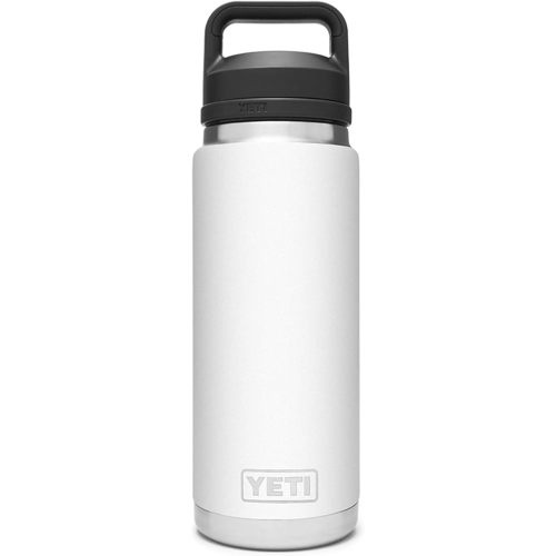 YETI Rambler 26 oz Bottle, Vacuum Insulated, Stainless Steel with Chug Cap, White