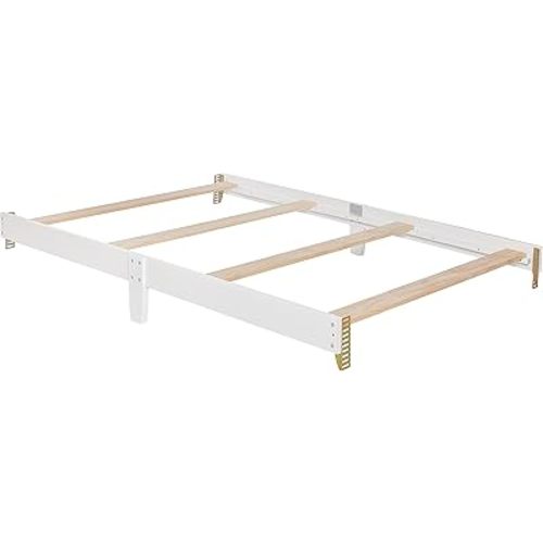 Dream On Me Universal Crib to Full Size Bed Conversion Kit, Solid Wood Bed Rails for Select Convertible Cribs, Strong & Stable Support, White