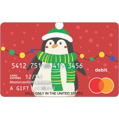 $20-$500 Mastercard® Snazzy Penguin eGift Card (plus $6.84 Purchase Fee)