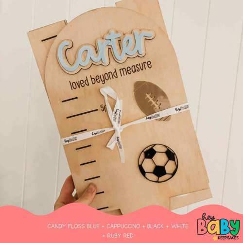 Personalised Growth Chart -SPORTS | Boys Height Chart | Grow Chart | Kids Bedroom Decor | Measure | Ruler Baby Height Chart | Toddler Boy