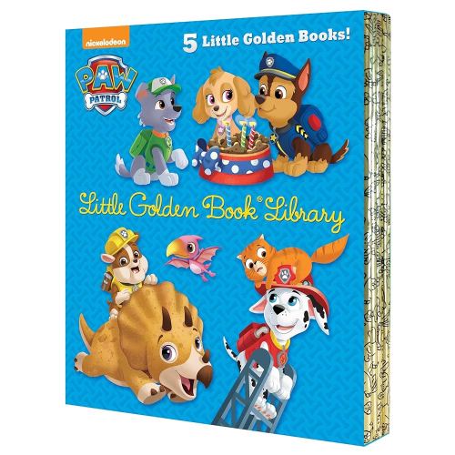 PAW Patrol Little Golden Book Library (PAW Patrol): Itty-Bitty Kitty Rescue; Puppy Birthday!; Pirate Pups; All-Star Pups!; Jurassic Bark!