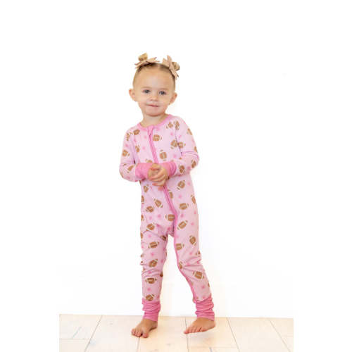 PINK FOOTBALL | ZIPPER ONE PIECE | 3-6 months