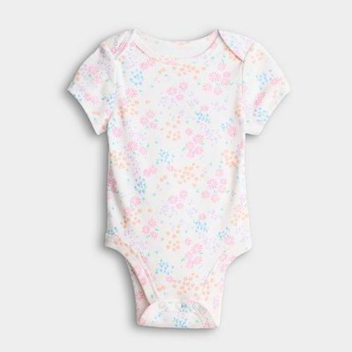 Baby Girl Jumping Beans® Short Sleeve Lapped Shoulder Bodysuit