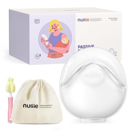 Nuliie 1 PCS Silicone Breast Milk Collectors for Breastfeeding Leak-Proof, 3oz/90ml Portable Milk Catcher, BPA-Free Soft Breast Shell, Wearable Manual Breast Pump for Newborns Essentials