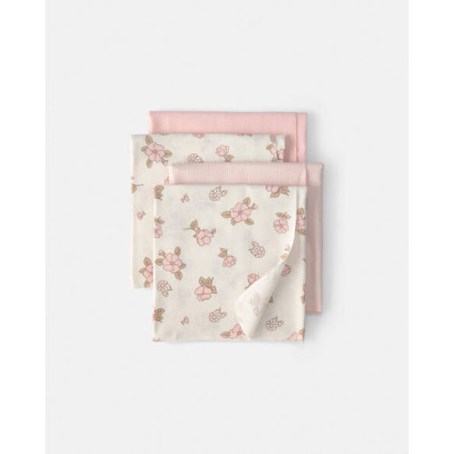 Baby Girl 4-Pack Floral Receiving Blankets - Pink/Ivory | Carter's