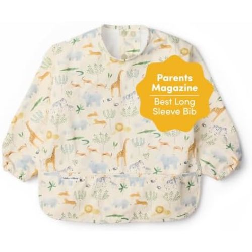 Loulou Lollipop Long Sleeve Washable Bibs Waterproof Baby Bibs 4-36 Months