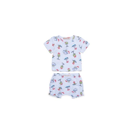Marni Kids Graphic Printed T-Shirt And Shorts Set