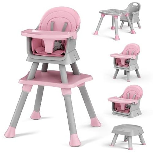 Kinder King 8 in 1 Baby High Chair for Babies and Toddlers, Booster Chair