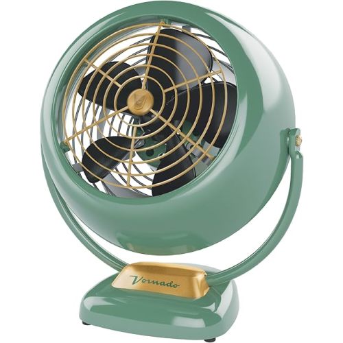 Vornado VFAN Vintage Air Circulator Fan, 3 Speeds, Metal Construction, Adjustable Airflow, Green