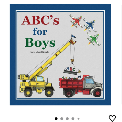 ABC's for Boys (Hardcover Alphabet Book, Baby & Children's Book - Hand-Illustrated Trucks, Planes, Cars & More)