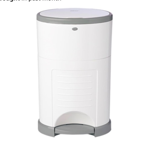 Diaper Dekor EKO Classic Diaper Pail, White | ONLY Eco-Friendly Diaper Pail Made with 70% Recycled Materials | Hands-Free: Step–Drop–Done | Cost-Effective Refill System