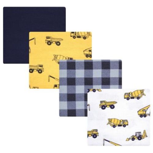 Hudson Baby Infant Boys Cotton Flannel Receiving Blankets, Construction, One Size