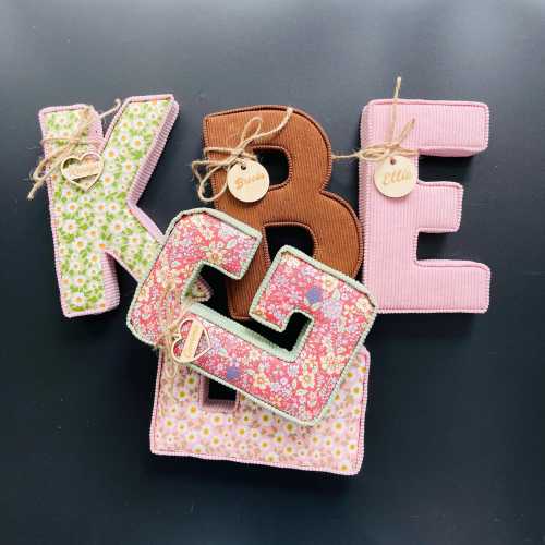 Neutral Nursery Decor Fabric Letter | Custom Liberty London Corduroy Fabric Letters
