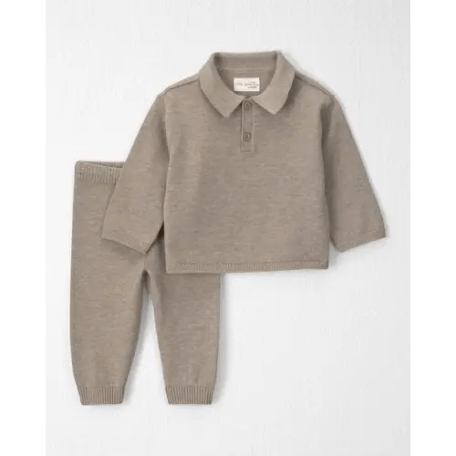 Baby Boy 2-Piece Organic Cotton Sweater Knit Top & Pant Set - Little Planet | Carter's