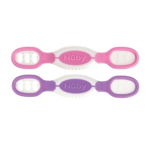 Nuby Dip or Scoop Spoons - Girl - 2pk