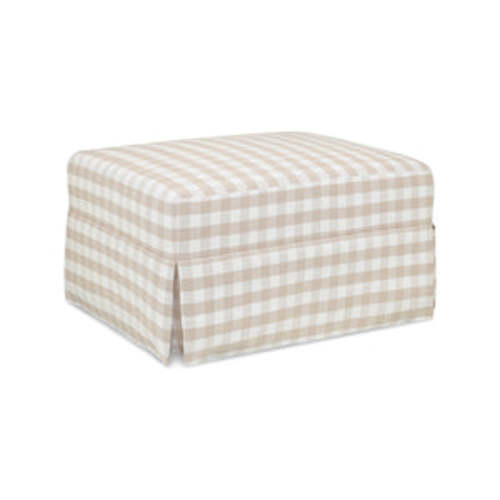 Namesake Crawford Gliding Ottoman (Tan Gingham)