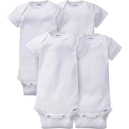 Gerber baby-girls 4-pack Short Sleeve Onesies Bodysuits