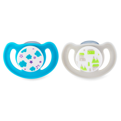 Parent's Choice Orthodontic Vent Pacifier 2pk, 18+ Months, Unisex, Gray Teal