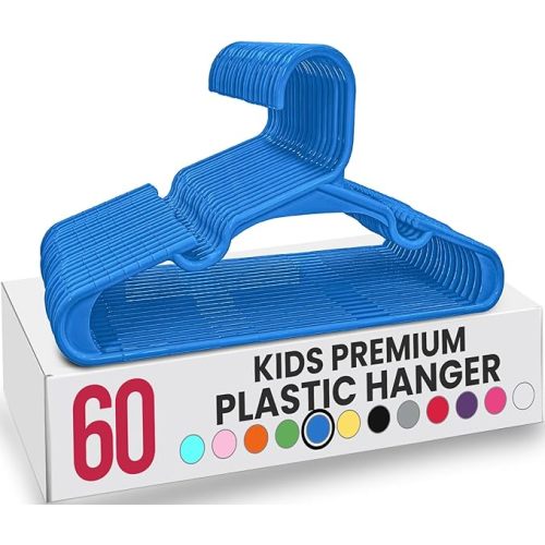 60 Pack Kids Hangers - White