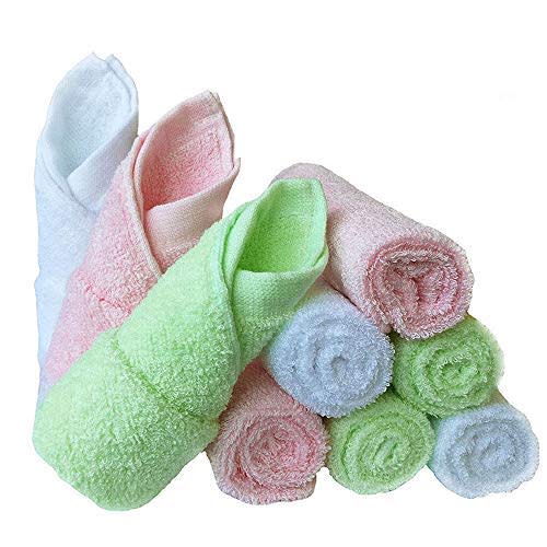 Baby Washcloths Natural Organic Baby Face Towels - Reusable and Extra Soft Newborn Baby Bath Washcloths - Suitable for Sensitive Skin Baby Registry as Shower Gift Set