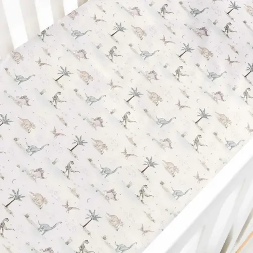 Dino Dreams Crib Sheet - Sage