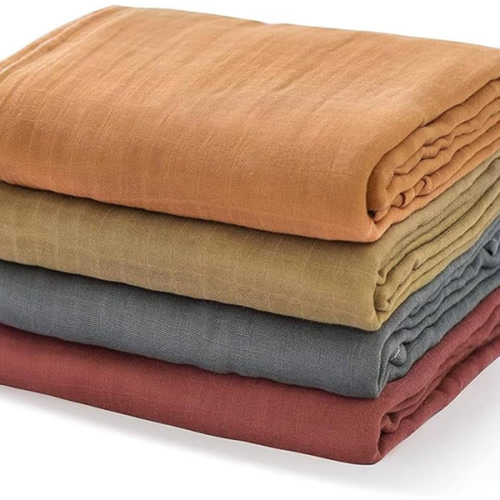 Momcozy Muslin Swaddle Blankets for Baby Boys and Girls, 4-Pack Breathable and Skin-Friendly Receiving Blanket Wrap, Baby Essentials, Registry & Gift, 47 x 47 inches