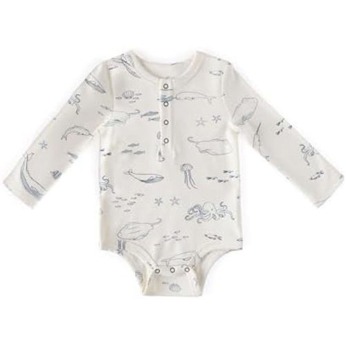 PEHR Long Sleeve Henley One-Piece