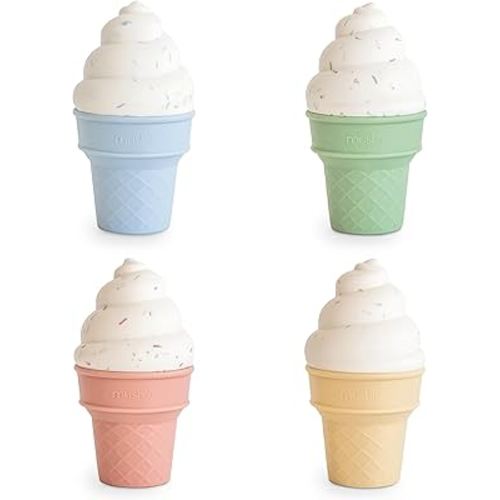 mushie Silicone Mix and Match Ice Cream Toy 4 Pack | Mold Free