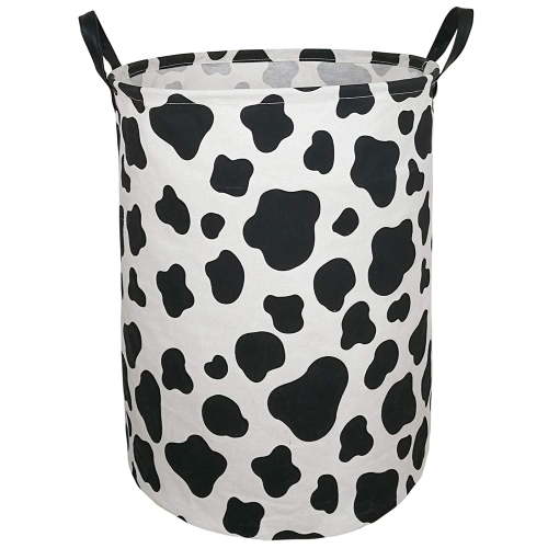 Kiddopark Cow Laundry Basket,Collapsible Baby Nursery Hamper,Waterproof Kids Toys Storage Bin with Handles for Bedroom,Room Decor,Gift Basket