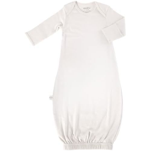 Woolino Infant Nightgown - 100% Superfine Merino Wool Baby Gowns - Newborn Sleeper Gown for Boy & Girl - 0-6 Months