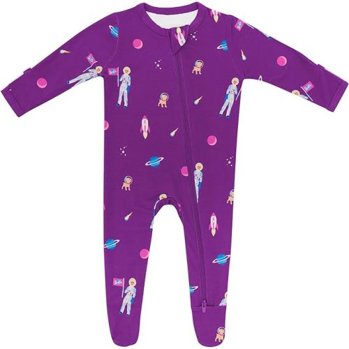 KYTE BABY Unisex Zipper Closure Footies, Rayon Made From Bamboo, 0-24 Months