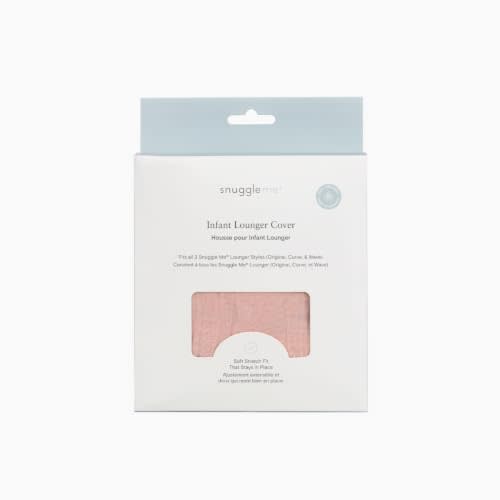 Snuggle Me Universal Lounger Cover 100% Organic Cotton Muslin - Petal | Fits all Snuggle Me Newborn Baby Loungers, Baby Nest Slipcover, Soft & Breathable For Boys Girls, Machine Washable
