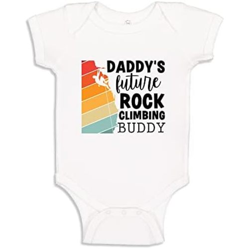 Daddy's Future Rock Climbing Buddy Baby Bodysuit One Piece or Toddler T-Shirt Rock Climber Dad Gift